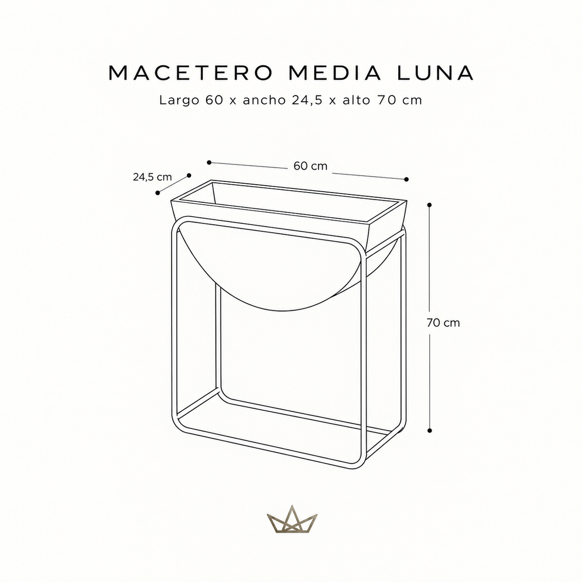 Macetero Media Luna
