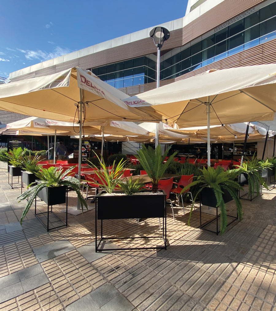 Jardineras en Mall Plaza Egaña